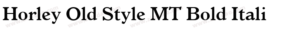 Horley Old Style MT Bold Italic字体转换